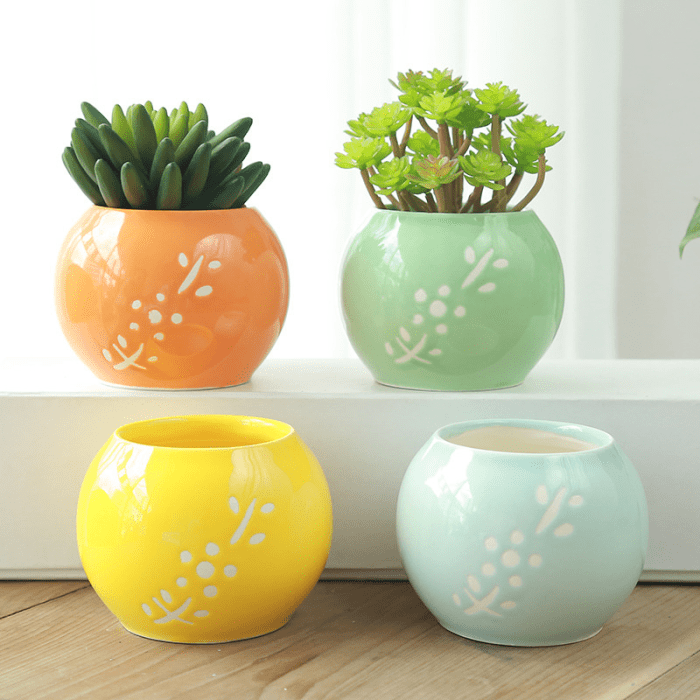 Japanese Design Handmade Succulent Flower Pot Azure Ceramic Plant Container New Flower Pot ... Japanese Design Handmade Succulent Flower Pot Azure Ceramic Plant Container New Flower Pot ...